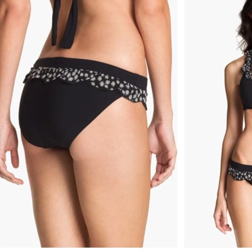 Black bikini bottom with ruffle Daisy’s NWT lower rise 8